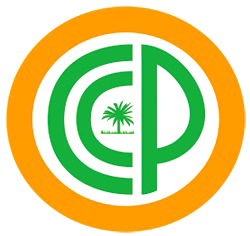 Logo of Busira Lomami Oriental with green palm tree and red banner